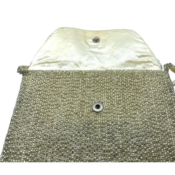 Vintage 60s Richere Bag by Walborg Japan Gold Hand Made Beaded Evening Purse - Picture 2 of 10